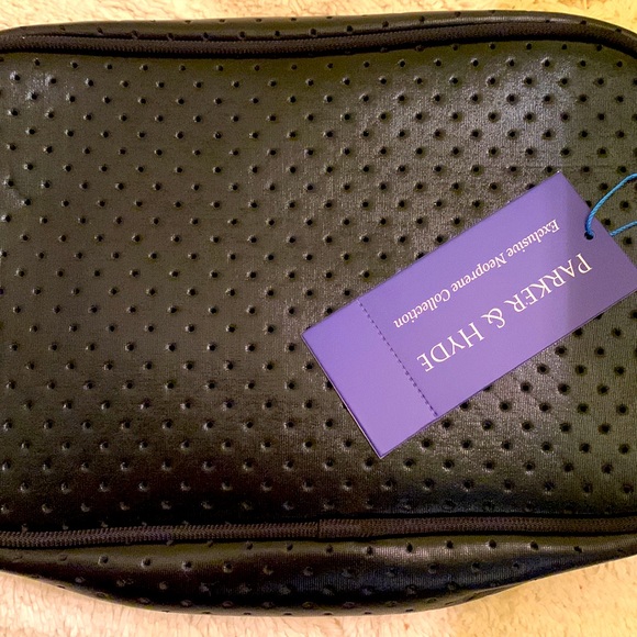 Parker & Hyde Neoprene Black Crossbody with Rainbow Strap - Picture 5 of 6